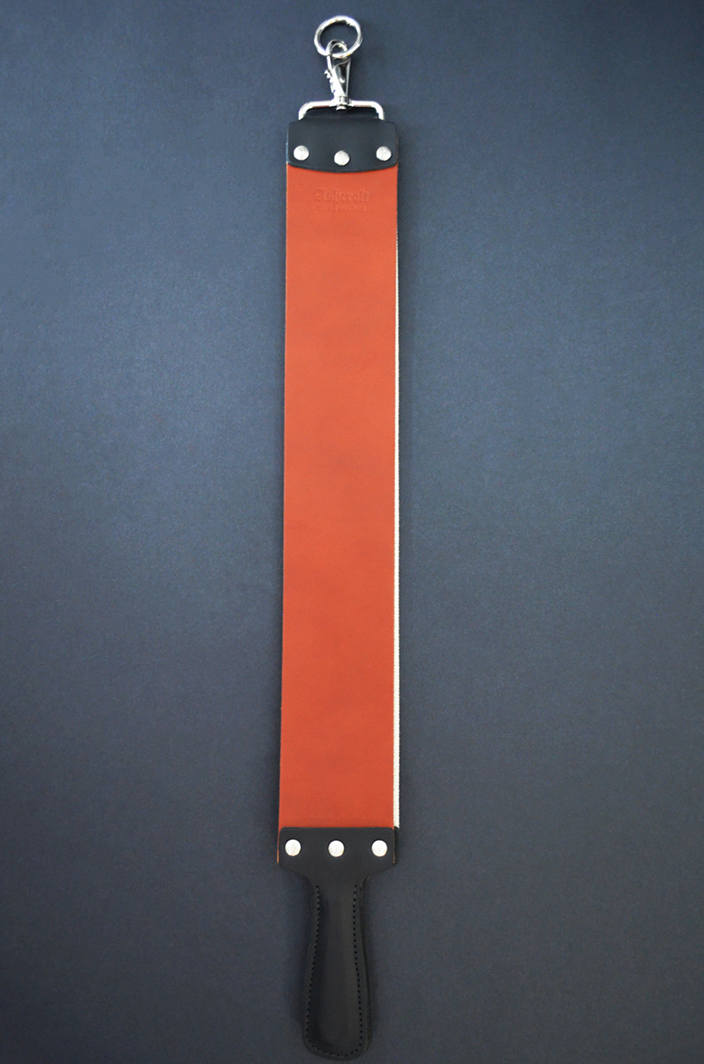 3" English Bridle Chestnut Hanging Strop w/Leather Handle