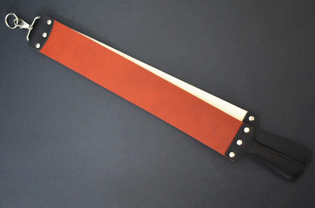 3" English Bridle Chestnut Hanging Strop w/Leather Handle