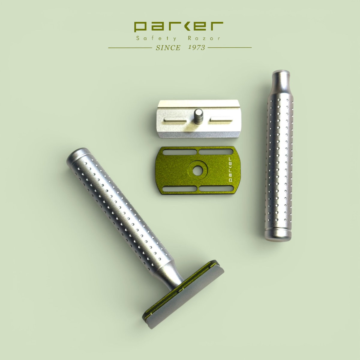 Parker AeroShave Aluminum Safety Razor - Classic Length