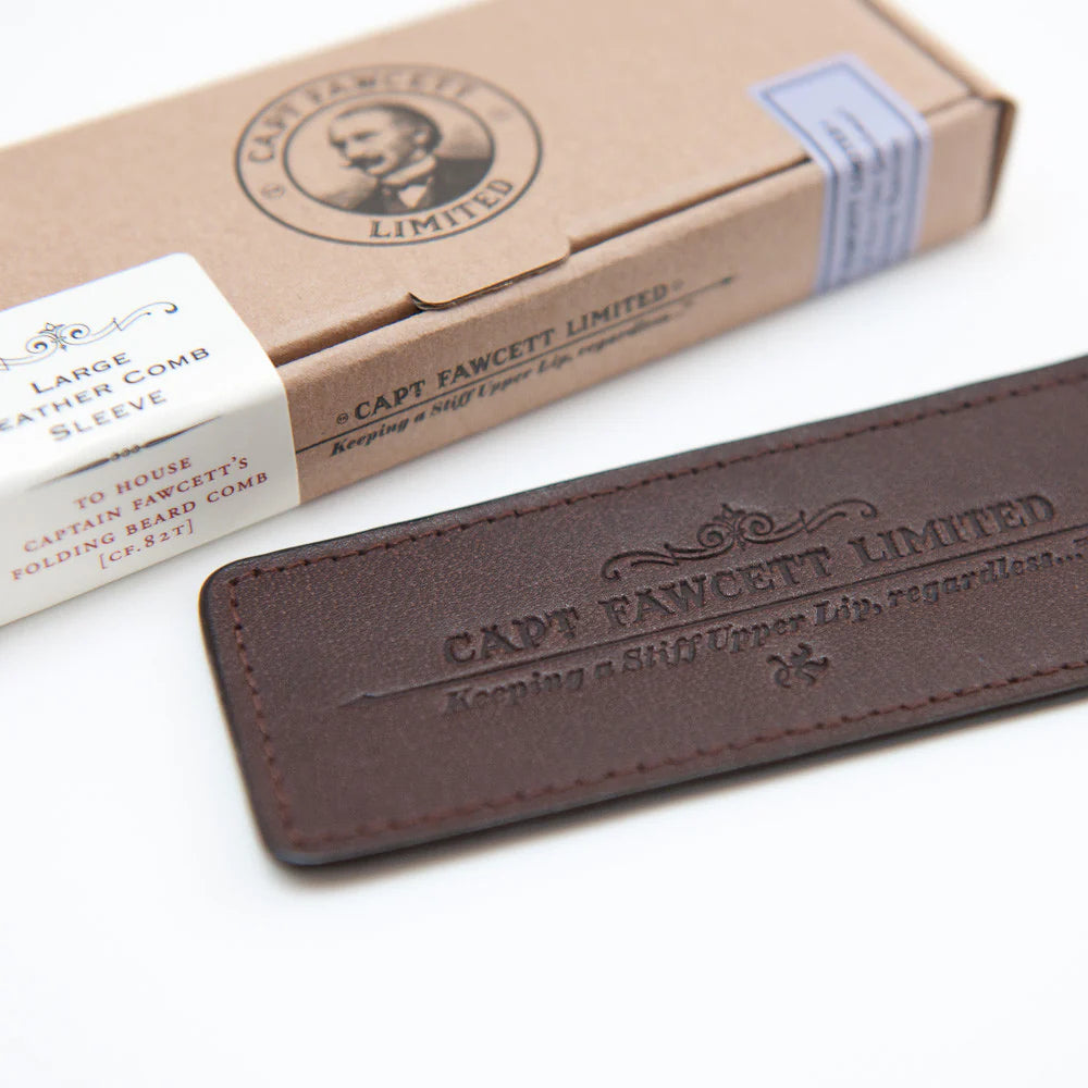 Captain Fawcett's Leather Case for Beard Comb