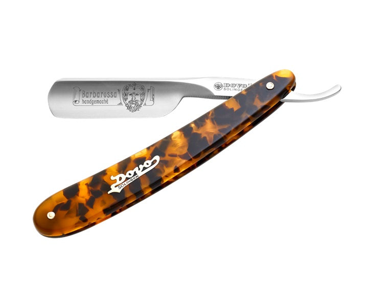 Dovo Barbarossa 5/8 Short Blade Tortoiseshell Straight Razor, Round Point