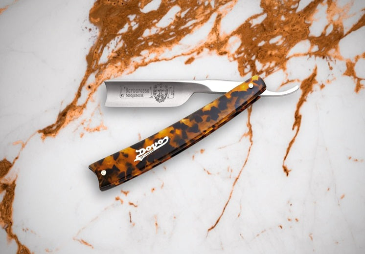 Dovo Barbarossa 5/8 Short Blade Tortoiseshell Straight Razor-Spanish Point