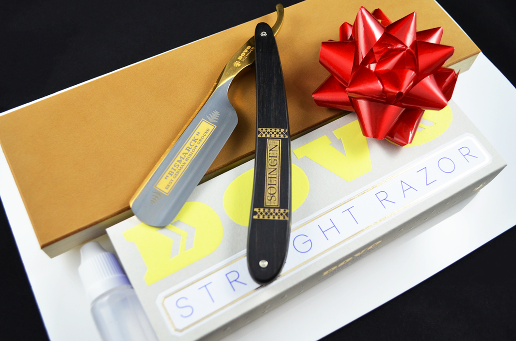 Dovo Bismarck 6/8 Pakkawood Straight Razor and Strop Set