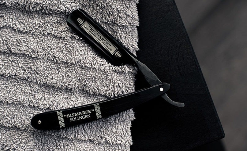Dovo Bismarck 6/8 Pakkawood Straight Razor - Black Finish
