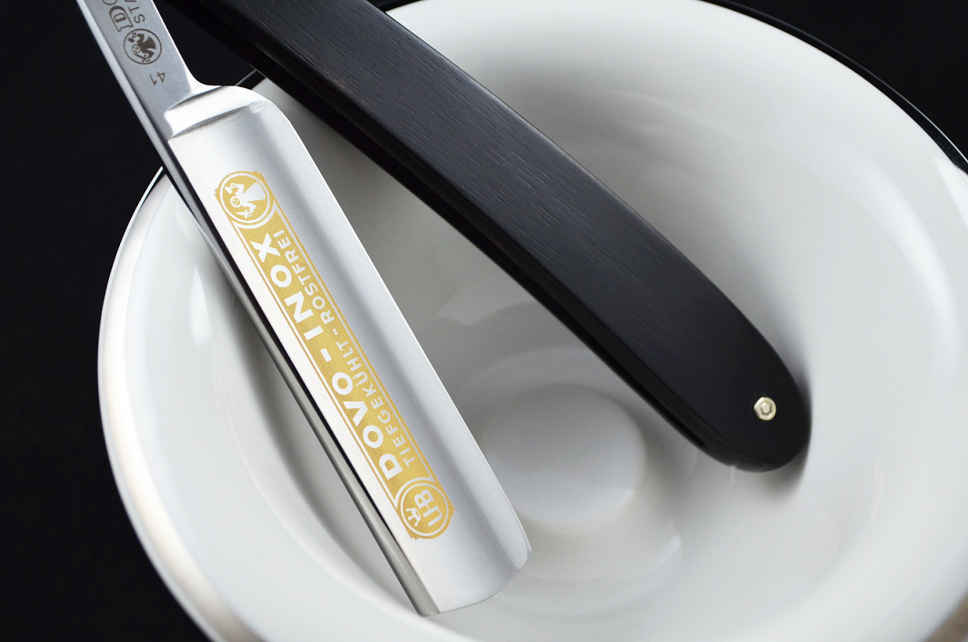 Dovo Inox 5/8 Stainless Straight Razor Ebony Wood