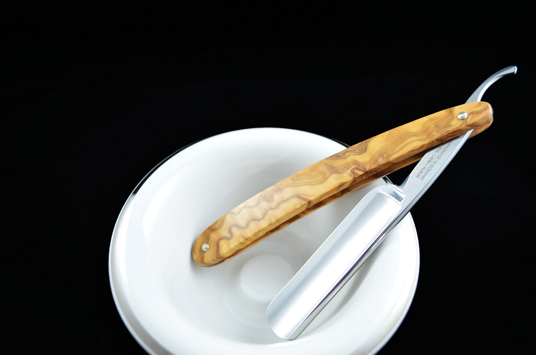 Dovo Inox 5/8 Stainless Straight Razor Olivewood