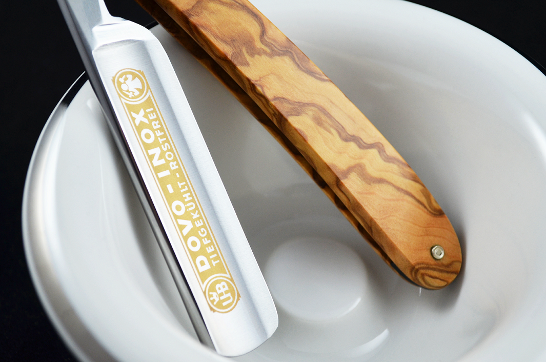 Dovo Inox 5/8 Stainless Straight Razor Olivewood