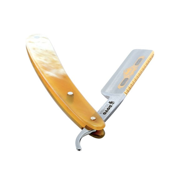 Dovo Prima Silver Steel 5/8 Straight Razor with Cow Horn Handles