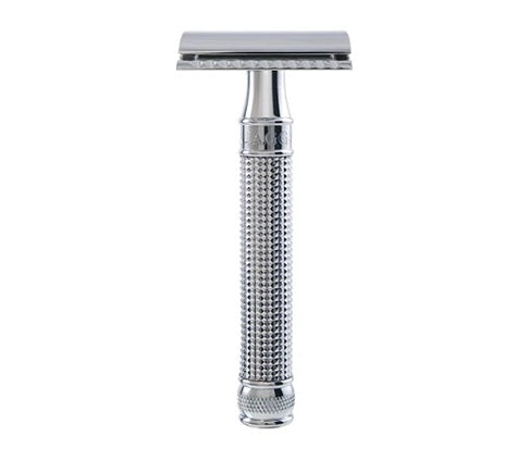 Edwin Jagger Chrome 3D Laser Diamond Double Edge Safety Razor