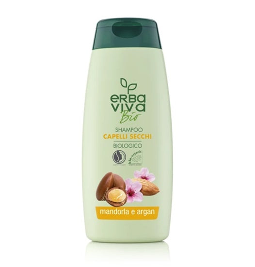 Erba Viva Bio Almond & Argan Shampoo for Dry Hair Type, Made in Italy