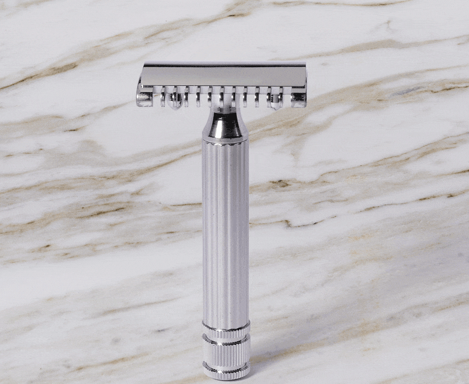 Fatip L&#39;lbrido Grande Chrome Classic Safety Razor, Hybrid Comb