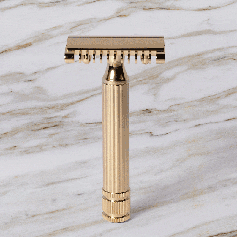 Fatip L'lbrido Grande Gold Classic Safety Razor, Hybrid Comb
