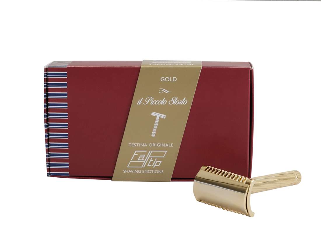 Fatip il Piccolo Storto Gold Original Safety Razor, Open Comb