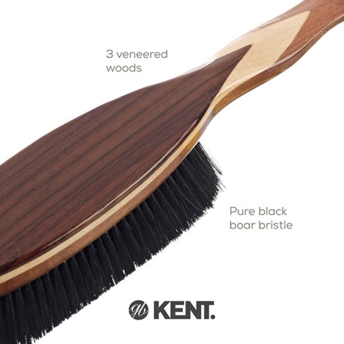 Kent K-CR8 Large Clothes Brush, Pure Black Bristles