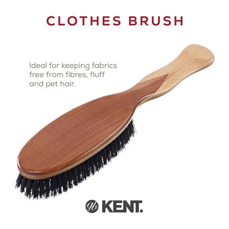 Kent K-CS1B Clothes Brush (Black Bristles/Cherrywood Veneer)