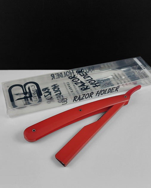 Level 3 Barber Razor with 10 Derby Single Edge Blades, Red
