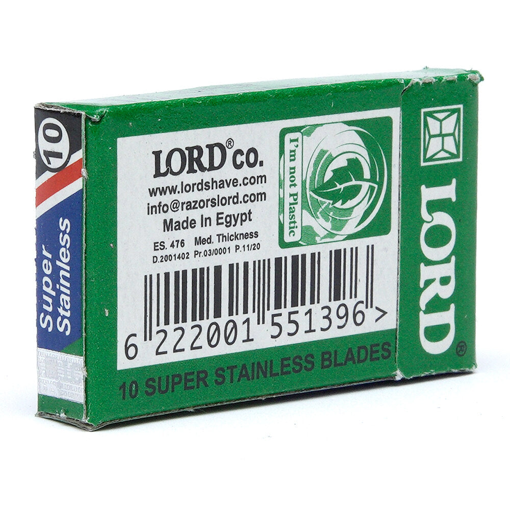 10 Lord Classic Super Stainless Double Edge Safety Razor Blades