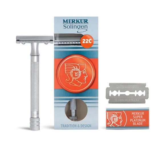 Merkur 22C Safety Razor, Matte Chrome