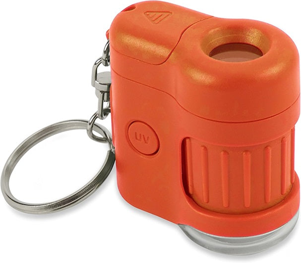 MicroMini 20x Pocket Microscope UV & LED Flashlight Orange