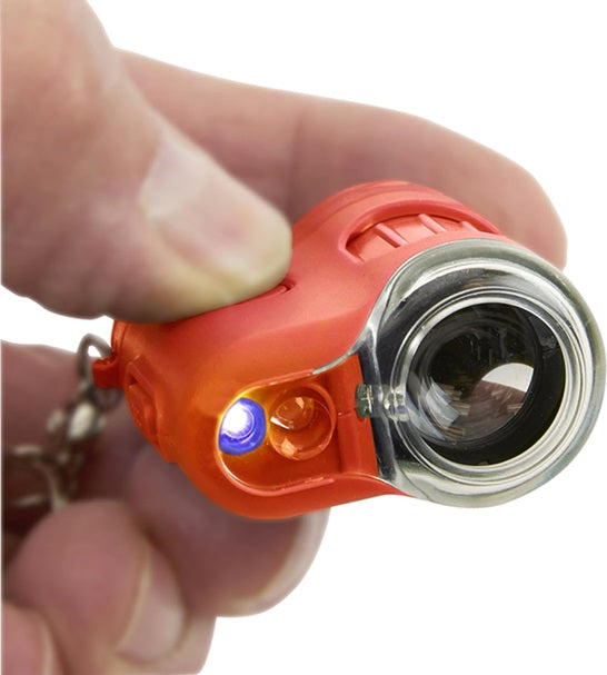 MicroMini 20x Pocket Microscope UV & LED Flashlight Orange