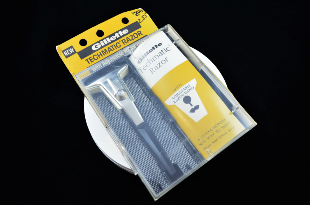 NOS Gillette Techmatic Safety Razor w/ Adjustable Razor Band