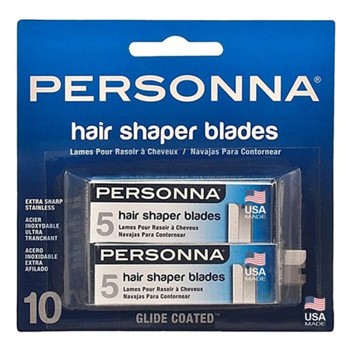 PERSONNA 10pc Hair Shaper Blades , 2 Packs of 5 Blades