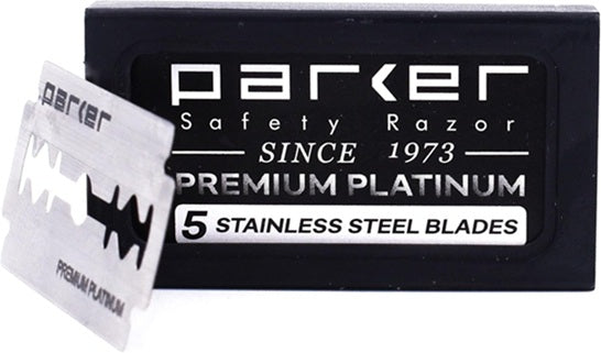 Parker Premium Platinum Double Edge Razor Blades - 5 Blades