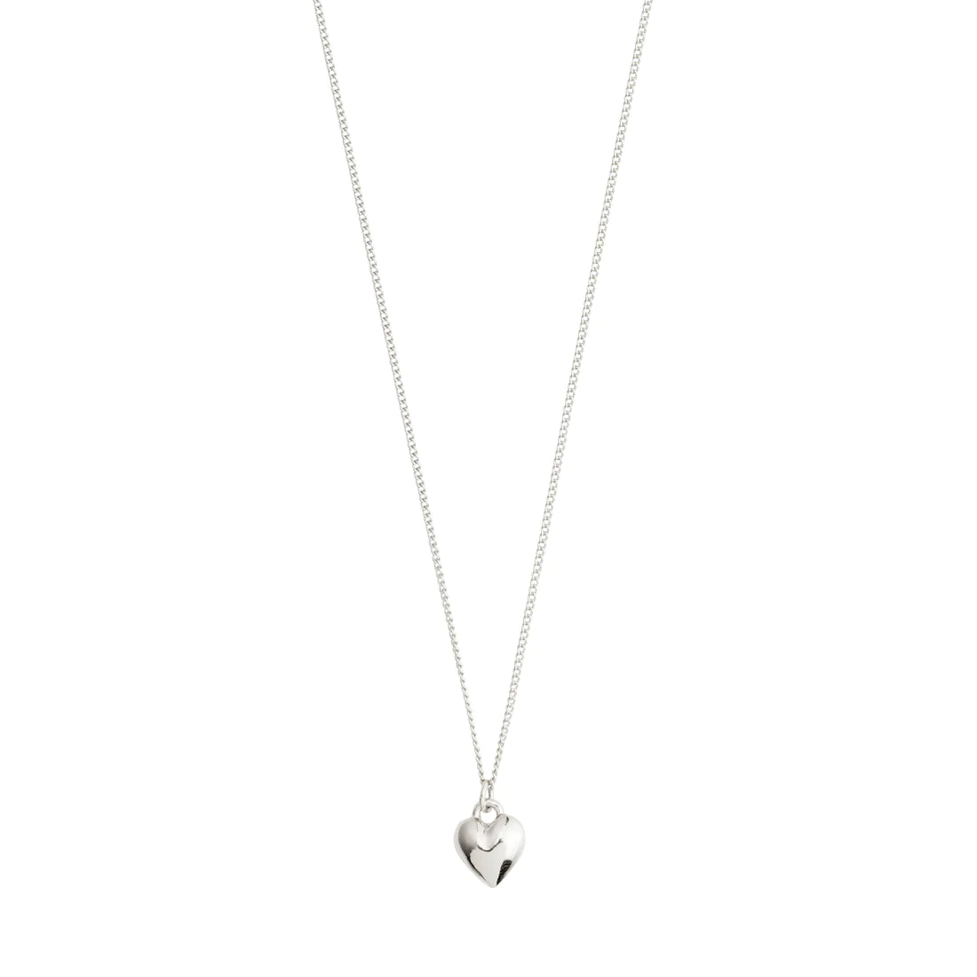 Pilgrim AFRODITTE Recycled Heart Necklace Silver-Plated