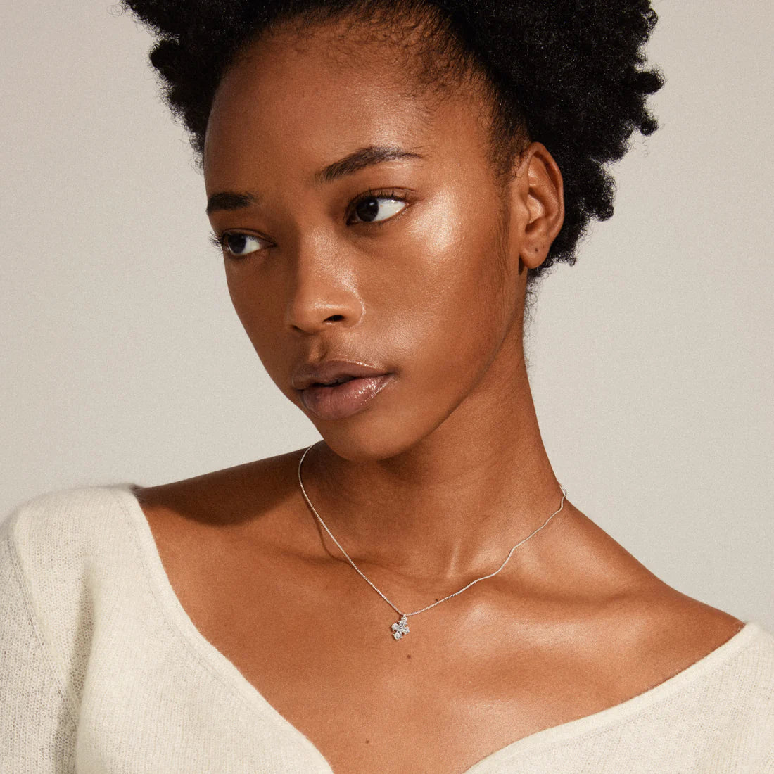 Pilgrim DAGMAR Recycled Mini Pendant Necklace Silver-Plated