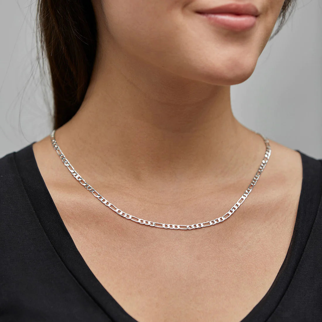 Pilgrim DALE Recycled Open Curb Chain Necklace Silver-Plated