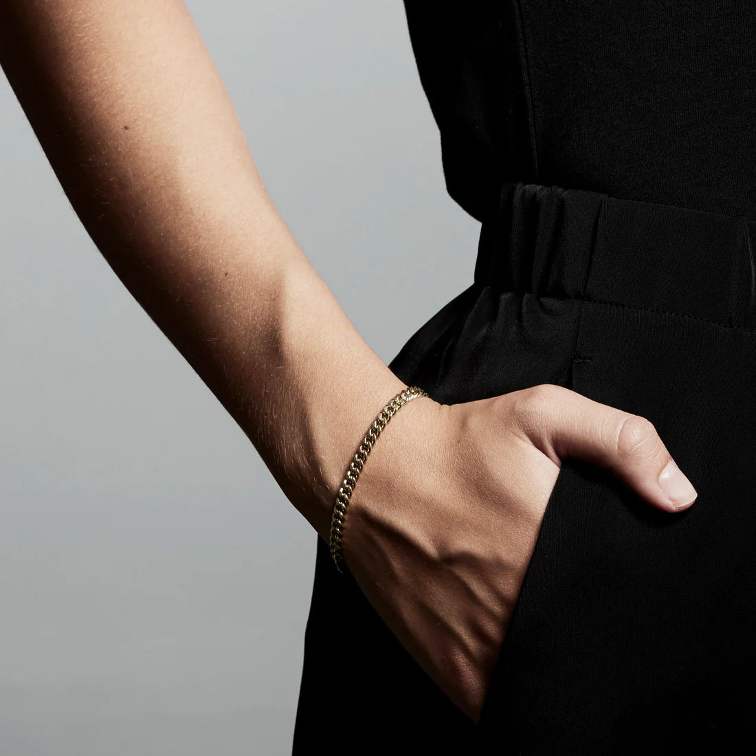 Pilgrim FUCHSIA Recycled Curb Chain Bracelet Gold-Plated