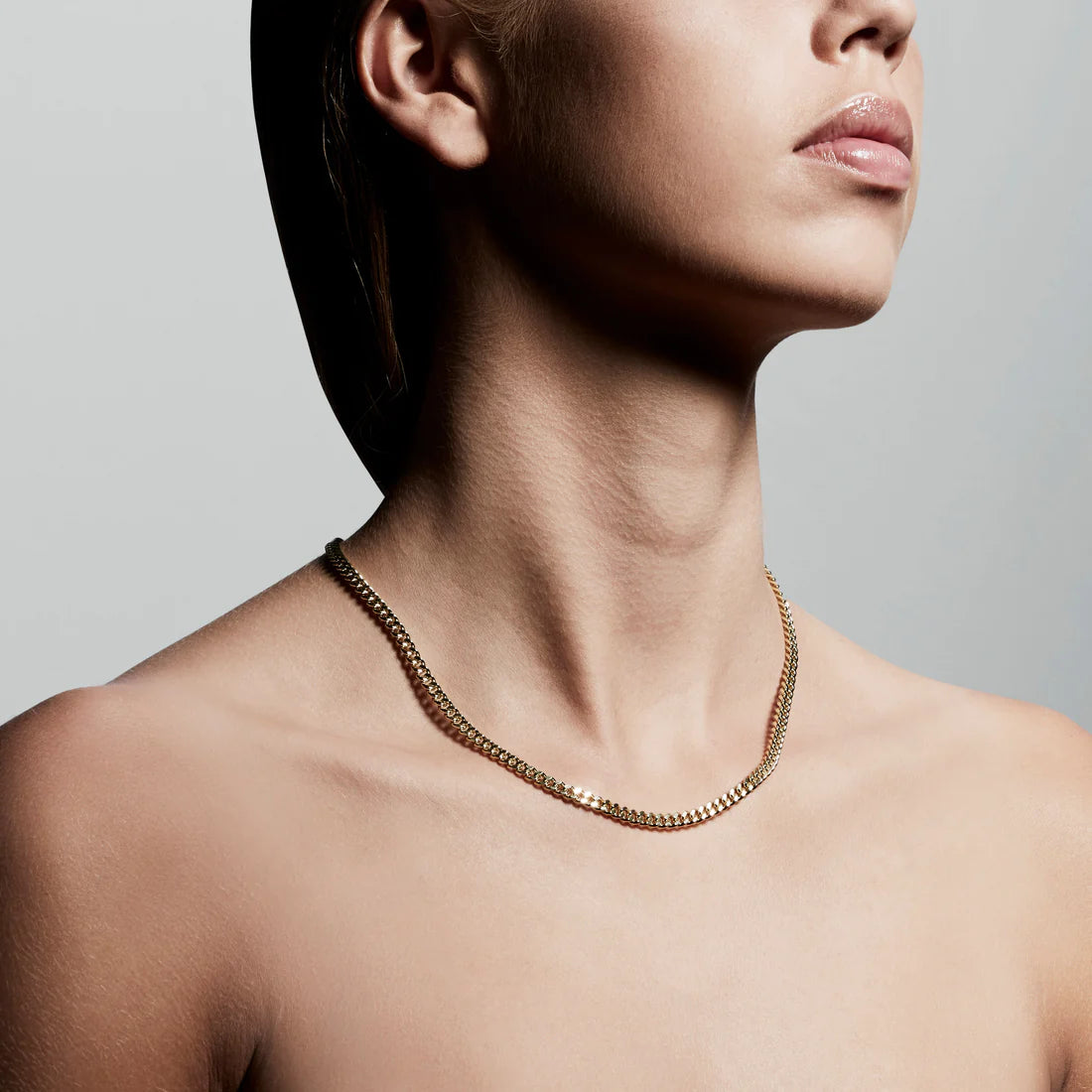 Pilgrim FUCHSIA Recycled Curb Chain Necklace Gold-Plated