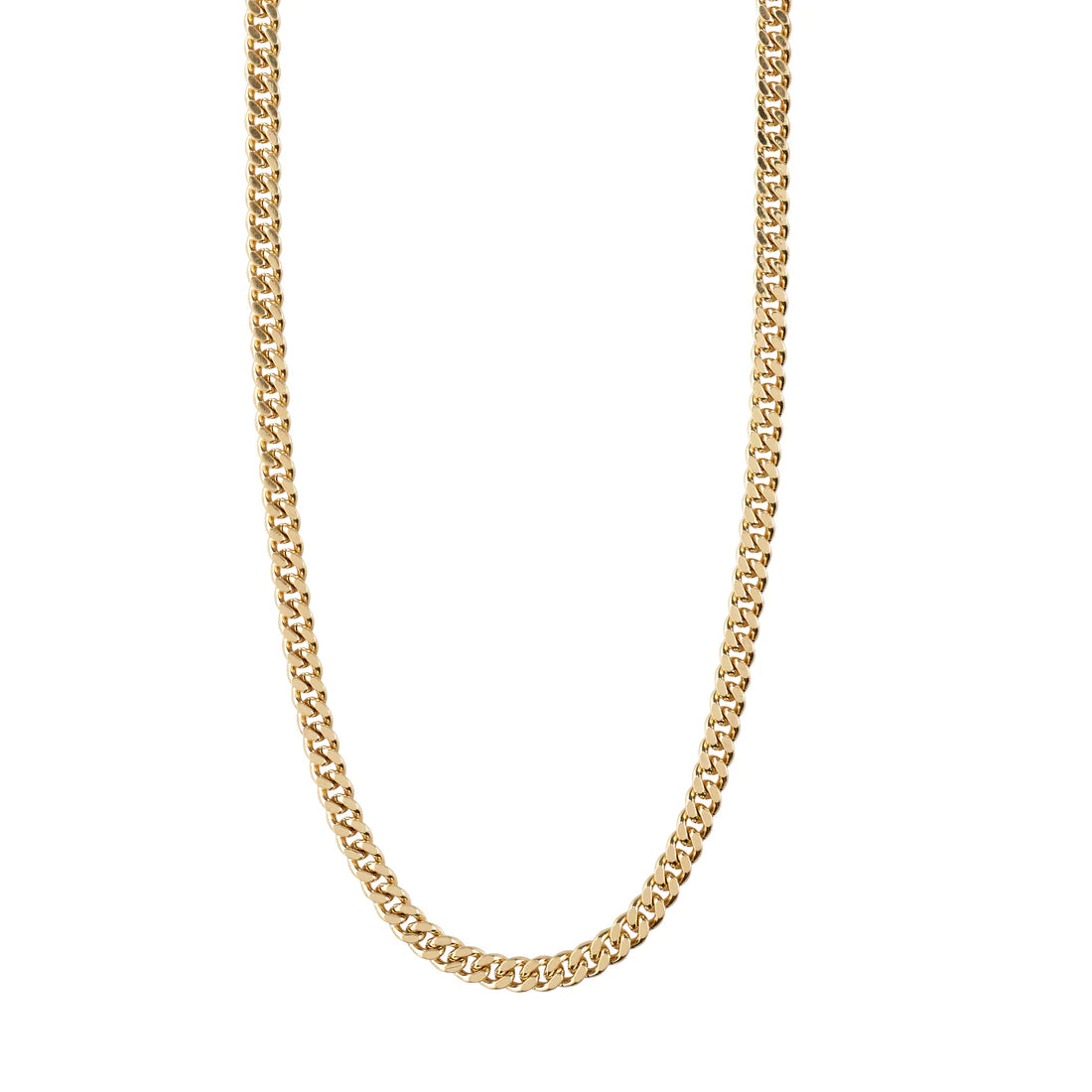 Pilgrim FUCHSIA Recycled Curb Chain Necklace Gold-Plated