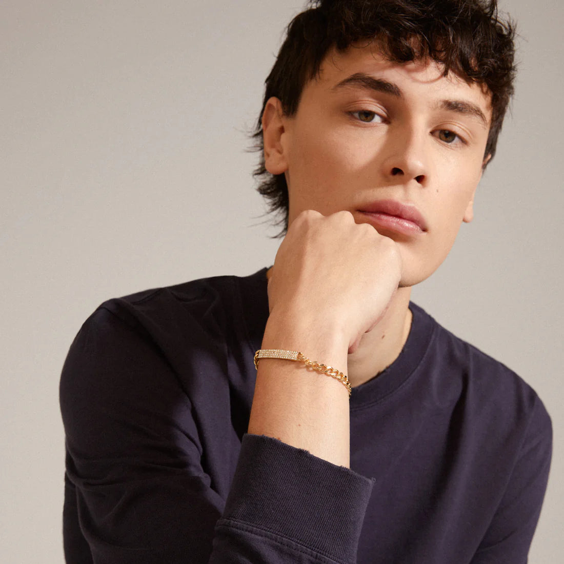 Pilgrim HEAT Recycled Crystal Chain Bracelet Gold-Plated