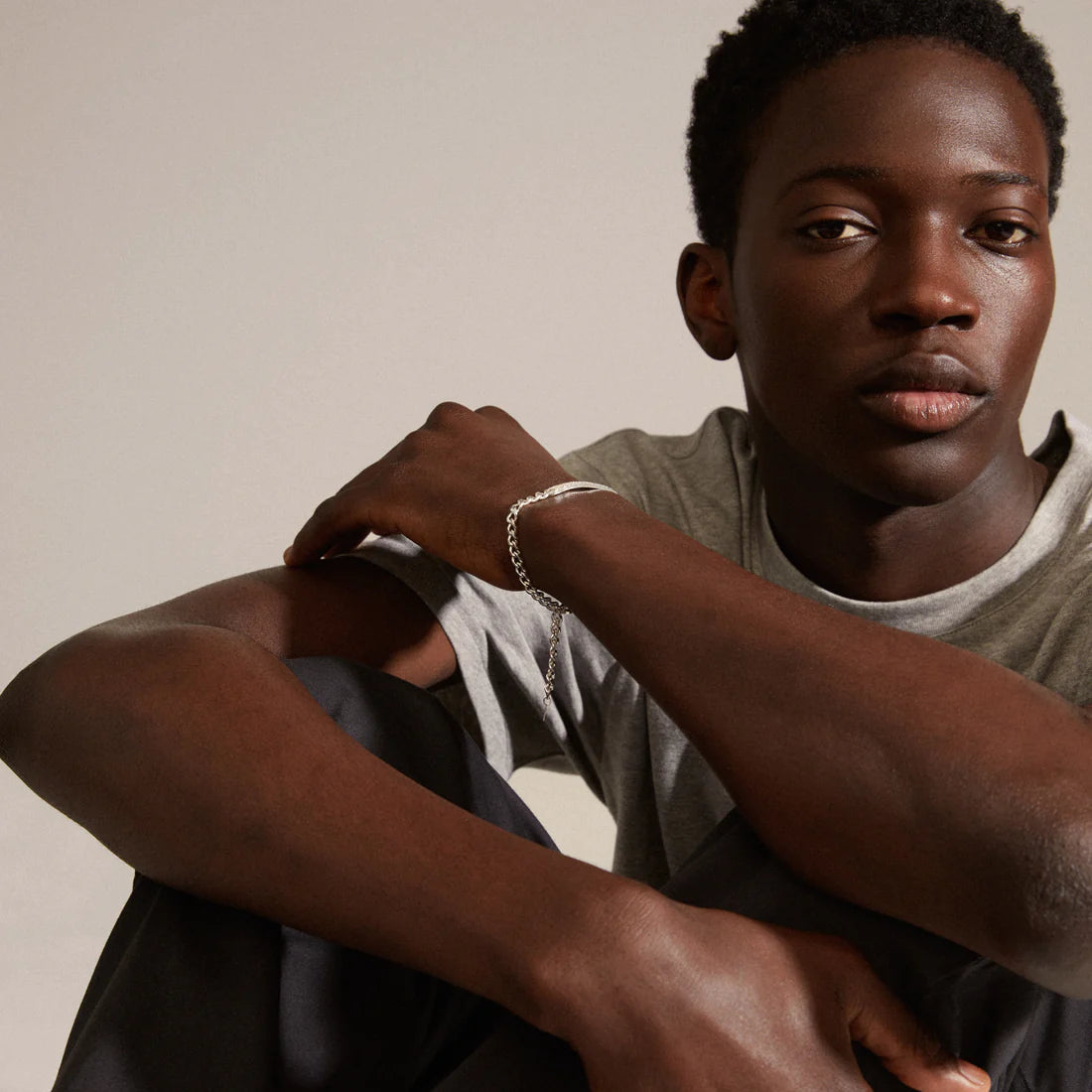 Pilgrim HEAT Recycled Crystal Chain Bracelet Silver-Plated