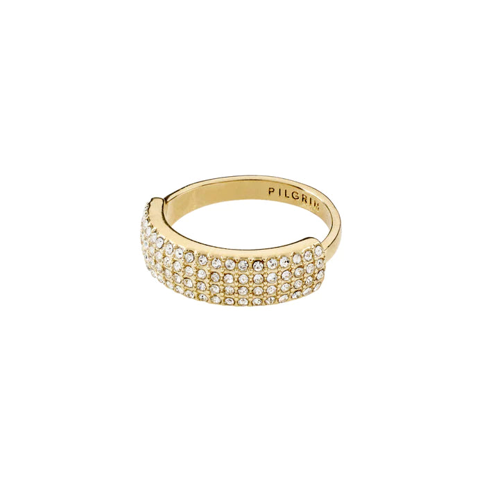 Pilgrim HEAT Recycled Crystal Ring Gold-Plated