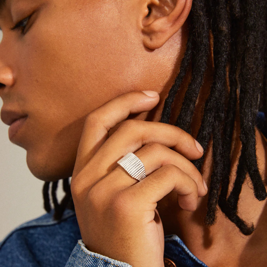 Pilgrim JEMMA Square Signet Ring Silver-Plated