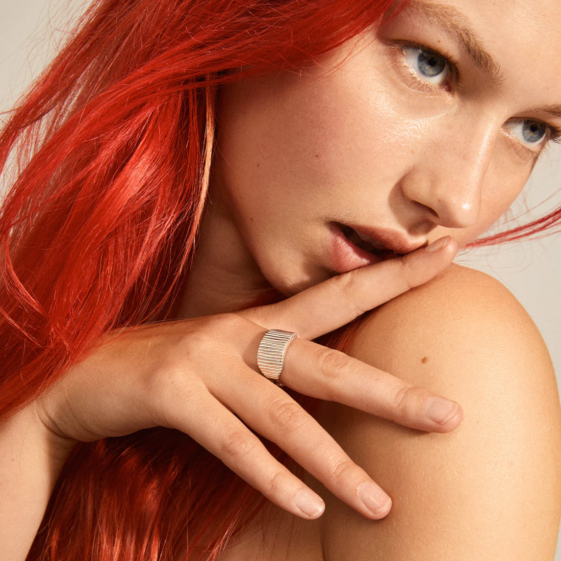 Pilgrim JEMMA Square Signet Ring Silver-Plated