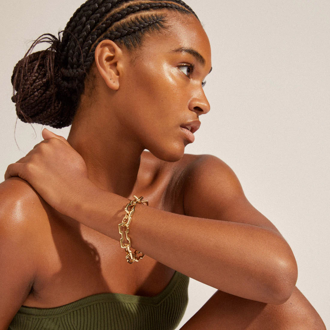 Pilgrim LIVE Recycled Chunky Bracelet Gold-Plated