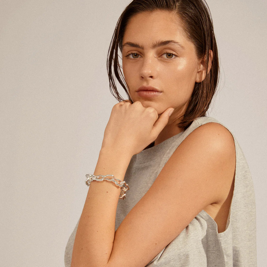 Pilgrim LIVE Recycled Chunky Bracelet Silver-Plated