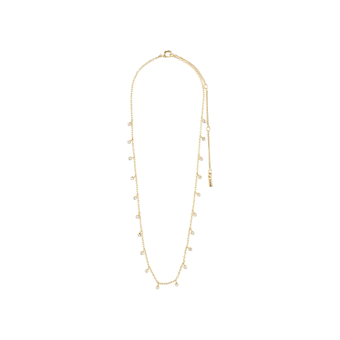 Pilgrim MAJA Crystal Multi Drops Necklace Gold-Plated