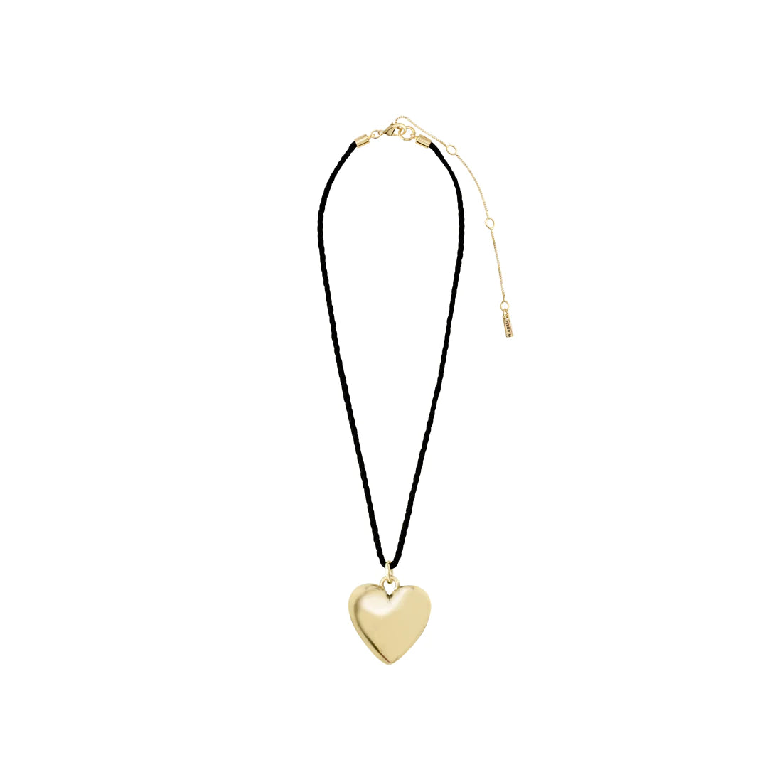 Pilgrim REFLECT Recycled Heart Necklace Gold-Plated