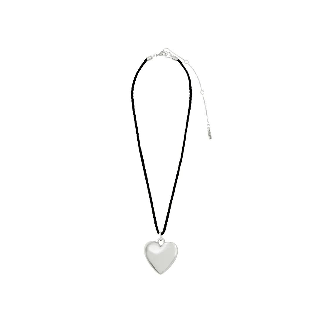 Pilgrim REFLECT Recycled Heart Necklace Silver-Plated