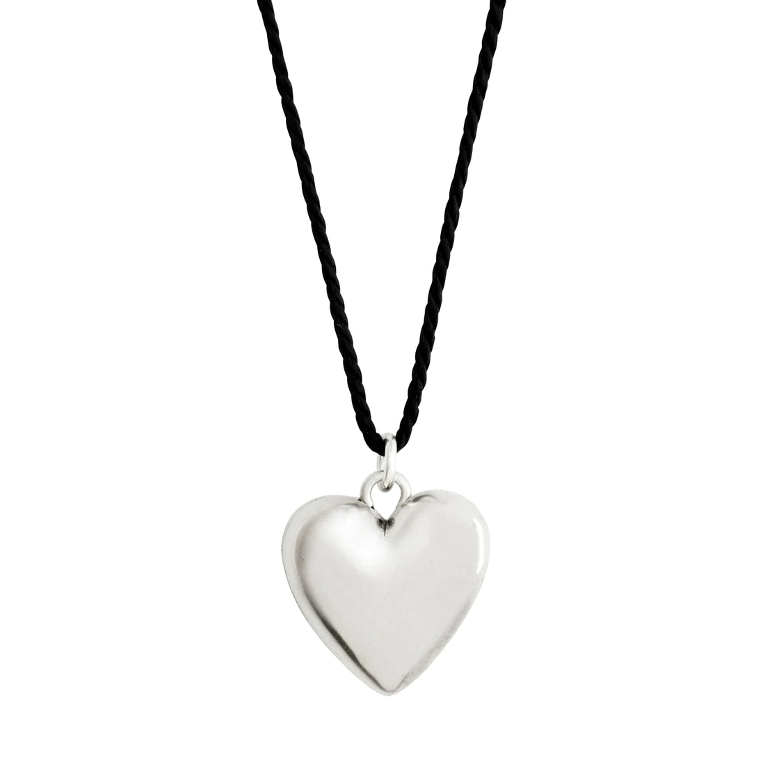 Pilgrim REFLECT Recycled Heart Necklace Silver-Plated