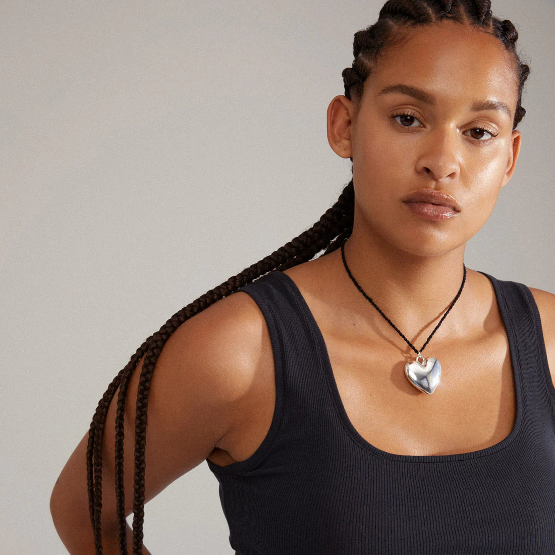 Pilgrim REFLECT Recycled Heart Necklace Silver-Plated