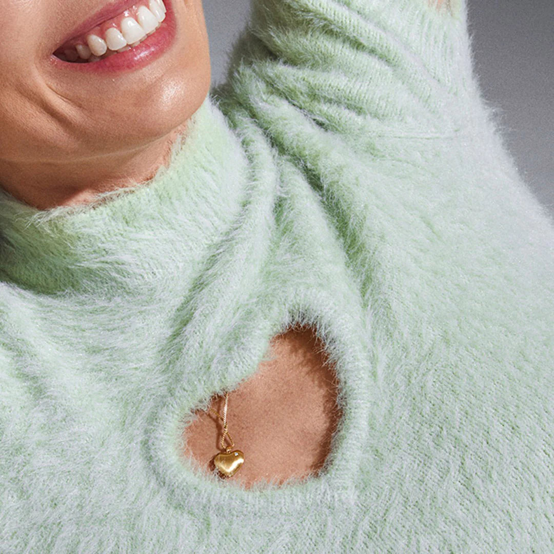 Pilgrim SOPHIA Recycled Crystal Heart Pendant Necklace Gold-Plated