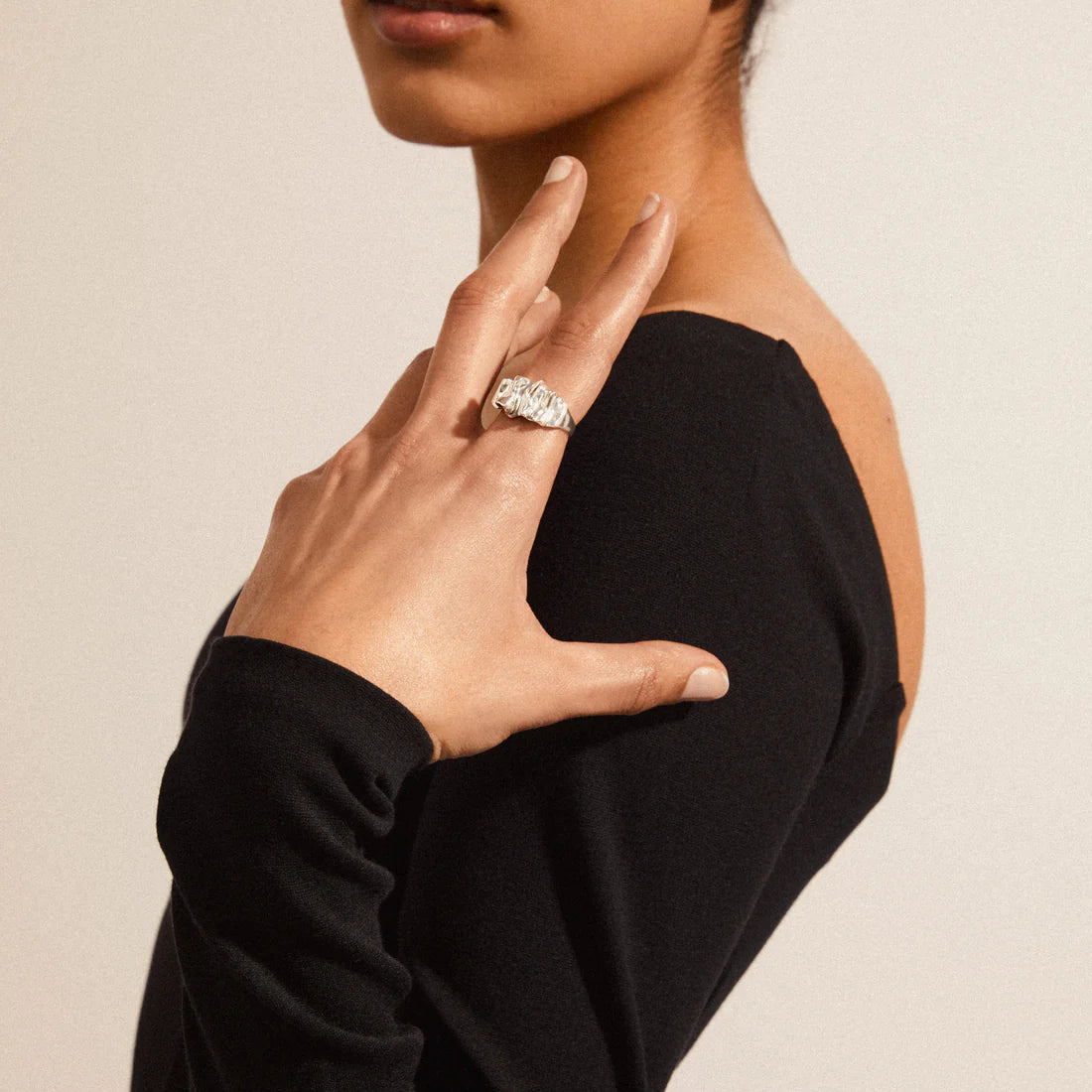 Pilgrim WILLPOWER Recycled Sculptural Ring Silver-Plated