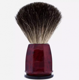 Plisson 1808 Bordeaux Grey Badger Burr Walnut Shaving Brush