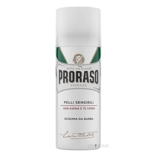Proraso Green Tea & Oatmeal Shaving Foam for Sensitive Skin, Travel Size