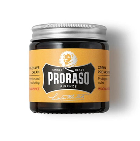 Proraso Single Blade Pre-Post Shave Cream, Wood & Spice